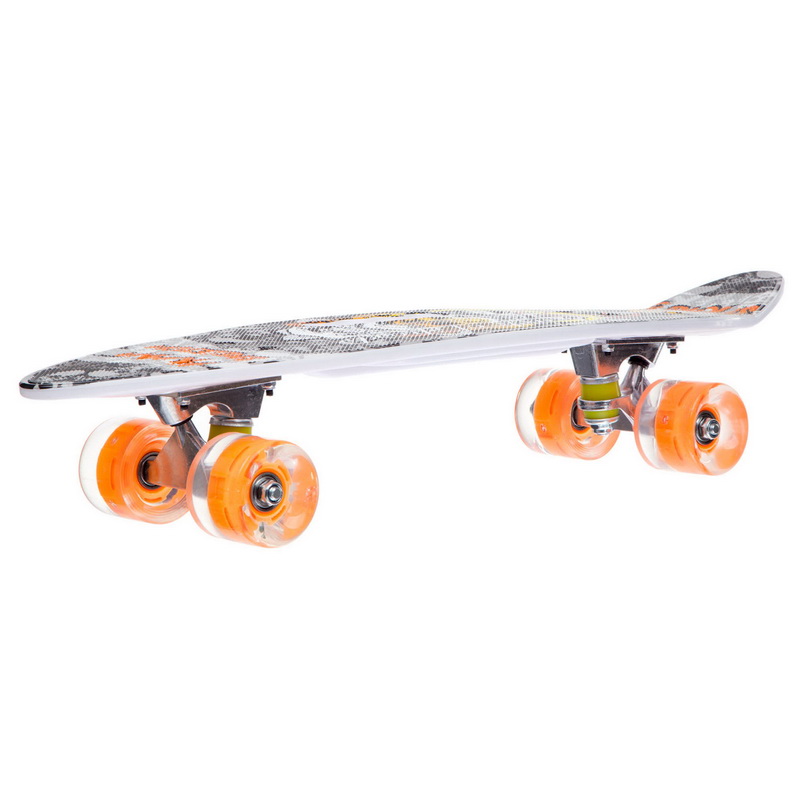 Пенні борд Penny Board круїзер пластиковий з колесами які світяться та ручкою для перенесення 24