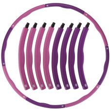 Обруч для схуднення розбірної Хула Хуп Hula Hoop FITNESS RING SL-3012 8 секцій фіолетовий-рожевий