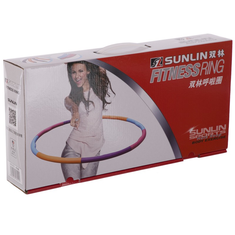 Обруч для схуднення розбірної Хула Хуп Hula Hoop FITNESS RING SL-3012 8 секцій фіолетовий-рожевий