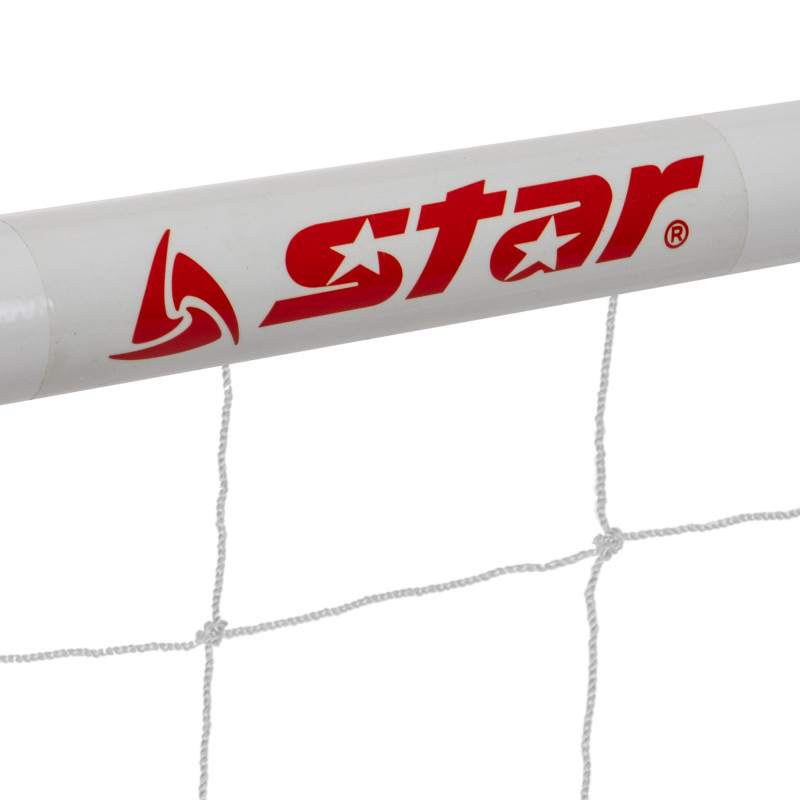 Ворота футбольні металеві розбірні з сіткою від виробника STAR SN940C 1шт білий