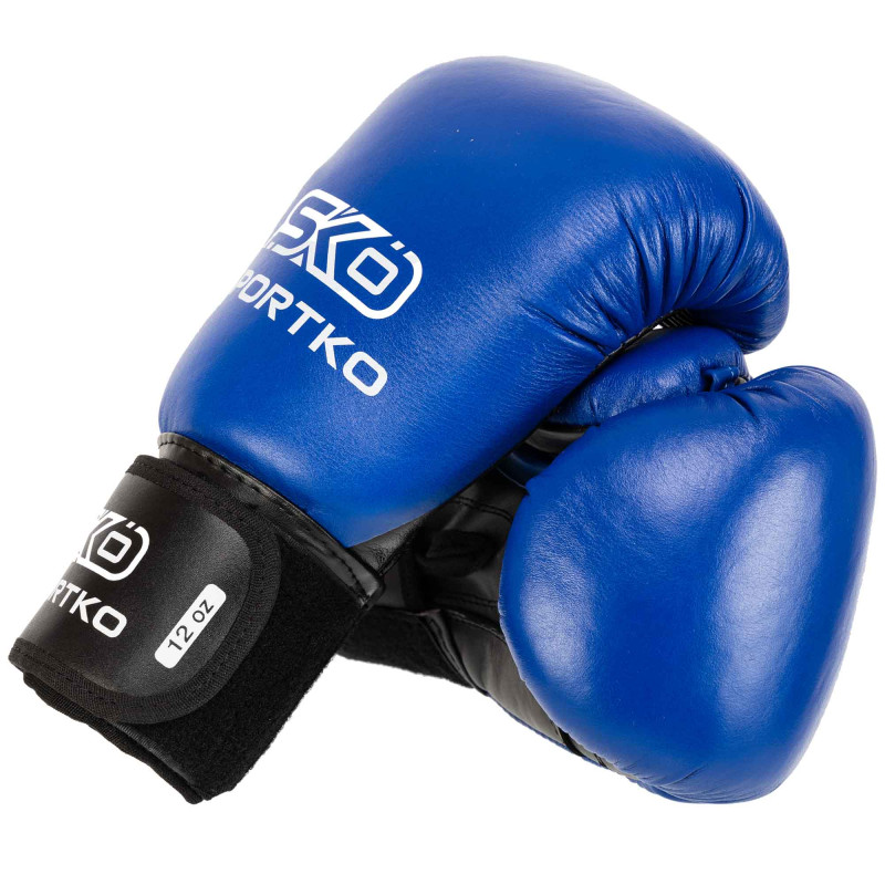 Боксерські рукавиці шкіряні професійні з печаткою ФБУ SPORTKO ПК1 SP-4705 10-12унцій кольори в асортименті