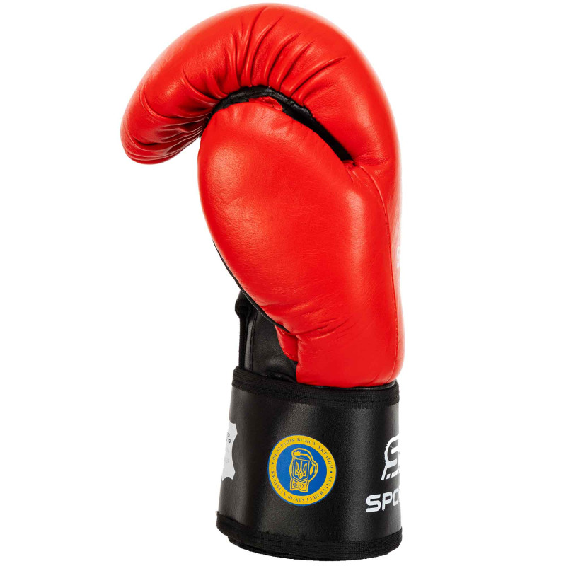 Боксерські рукавиці шкіряні професійні з печаткою ФБУ SPORTKO ПК1 SP-4705 10-12унцій кольори в асортименті