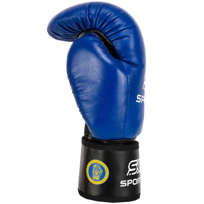 Боксерські рукавиці шкіряні професійні з печаткою ФБУ SPORTKO ПК1 SP-4705 10-12унцій кольори в асортименті