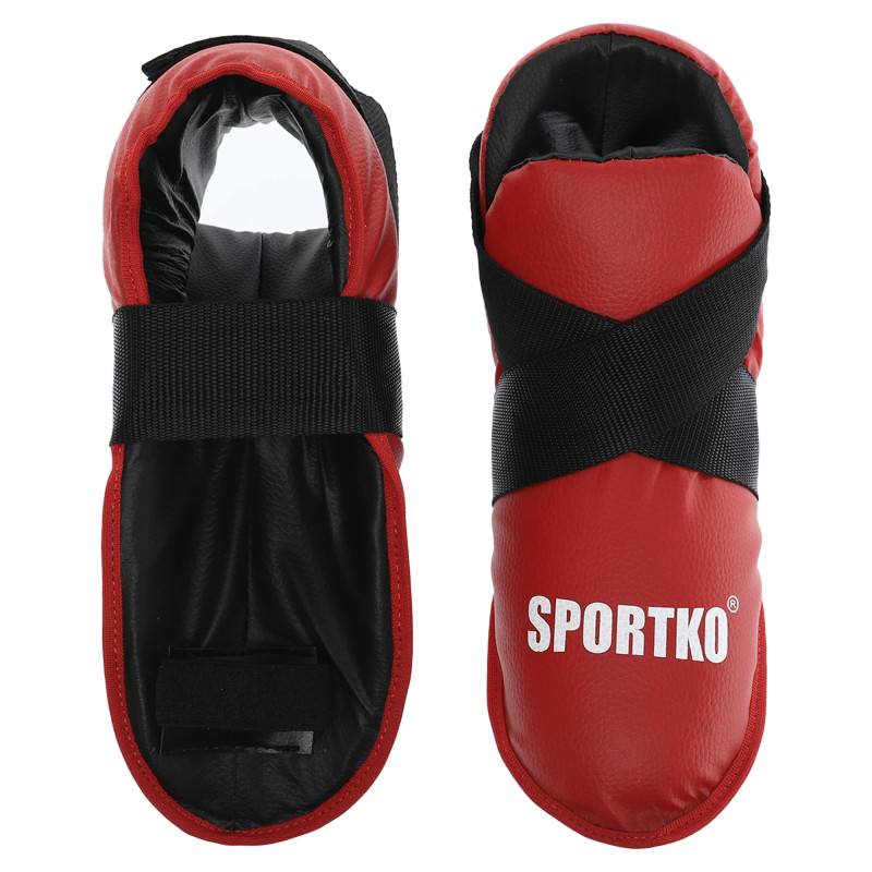 Фути захист стопи для кікбоксингу та тхеквондо штучна шкіра SPORTKO ЗС1 SP-4707 S-L кольори в асортименті