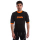 Футболка захисна для гри в регбі регбійка SYN6 SS402 L-XL чорний-помаранчевий