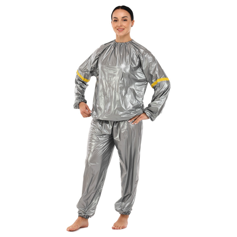 Костюм-сауна для схуднення SAUNA SUIT SIBOTE ST-2122 L-3XL сірий