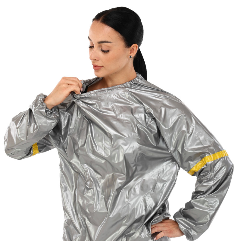 Костюм-сауна для схуднення SAUNA SUIT SIBOTE ST-2122 L-3XL сірий