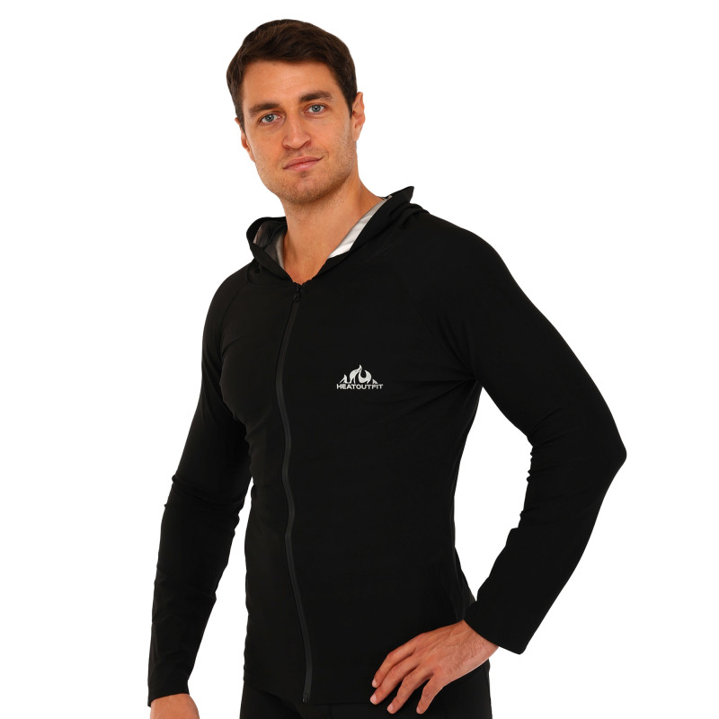Кофта для схуднення з ефектом сауни HEATOUTFIT ST-2142 M-4XL чорний