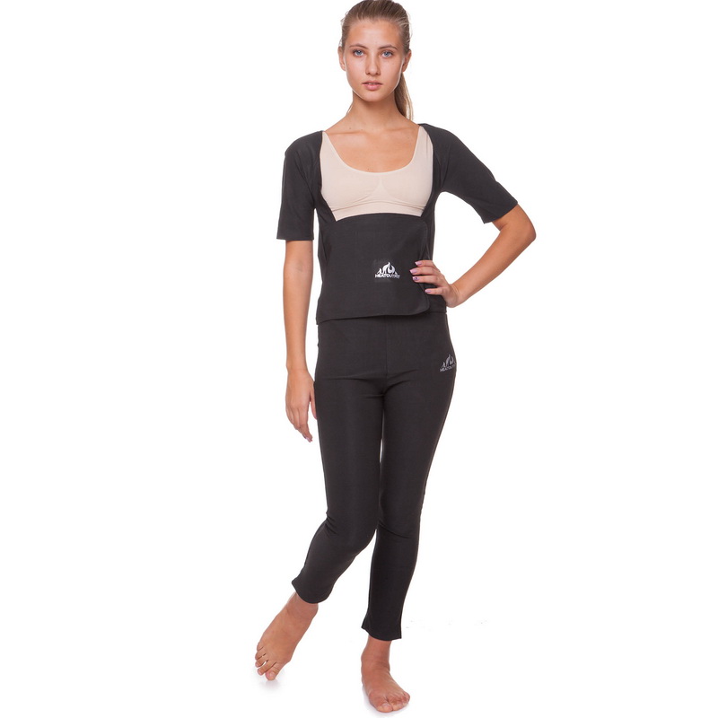 Штани для схуднення з ефектом сауни HEATOUTFIT ST-2147 M-3XL чорний