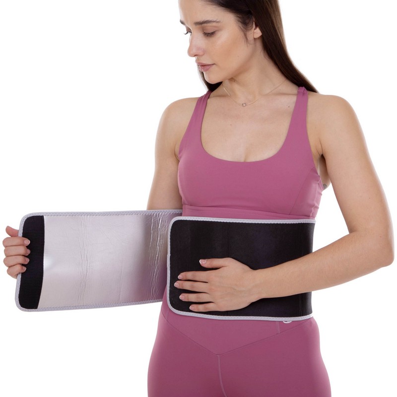 Пояс для схуднення з композитної тканини Nano Hot Silver HEATOUTFIT ST-2148-M розмір 100смх18смх3мм чорний
