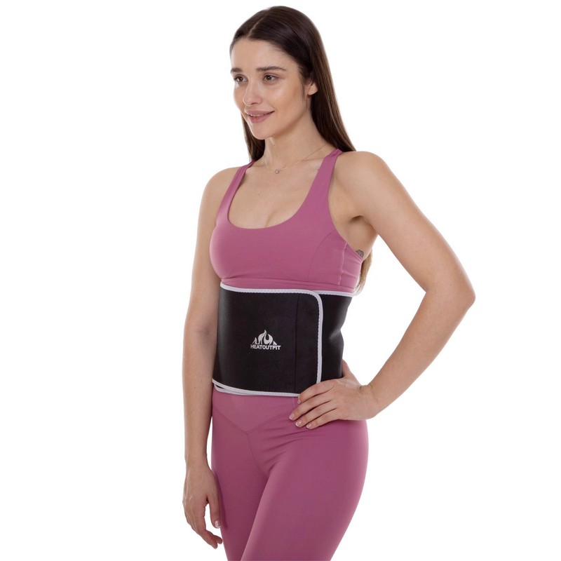 Пояс для схуднення з композитної тканини Nano Hot Silver HEATOUTFIT ST-2148-M розмір 100смх18смх3мм чорний