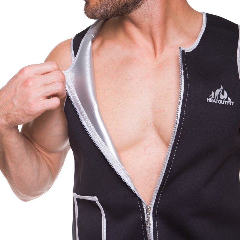 Жилет для схуднення з ефектом сауни HEATOUTFIT ST-2153 M-3XL чорний