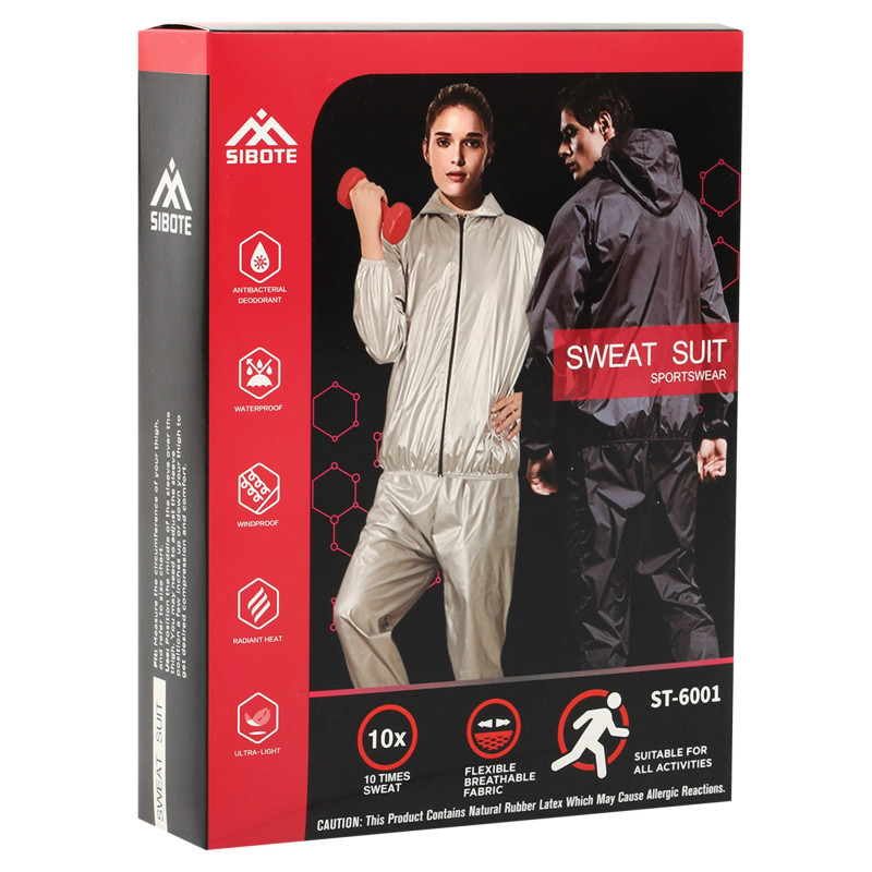 Костюм-сауна для схуднення SAUNA SUIT SIBOTE ST-6001 XL-4XL чорний