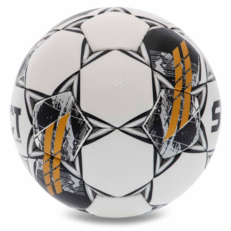 М'яч футбольний SELECT SUPER FIFA QUALITY PRO V23 SUPER-FIFA-WGR №5 білий-сірий