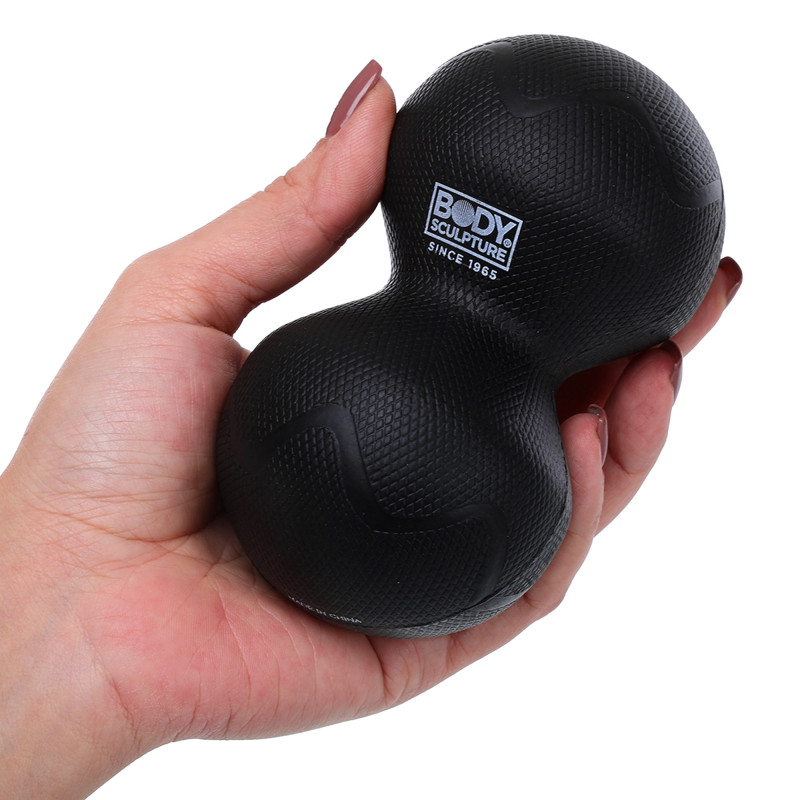 М'яч масажний подвійний для МФР та самомасажу Duoball BODY SCULPTURE SXBB-0122-B ø6,5см чорний