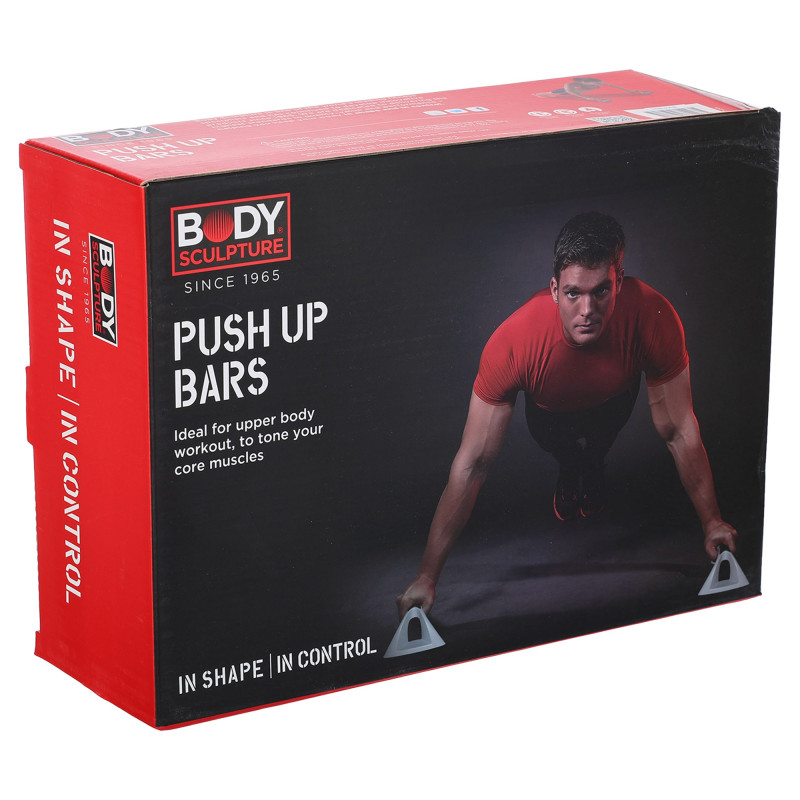 Упори для віджимань 2штуки BODY SCULPTURE SXBB-634-B PUSH-UP BAR чорний-сірий