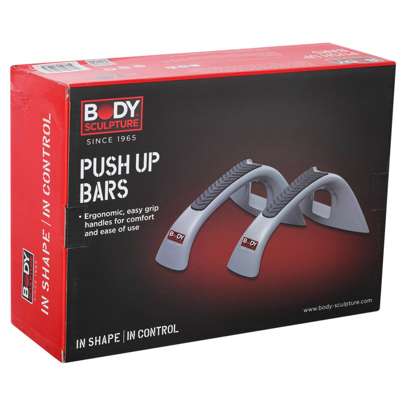 Упори для віджимань 2штуки BODY SCULPTURE SXBB-634-B PUSH-UP BAR чорний-сірий