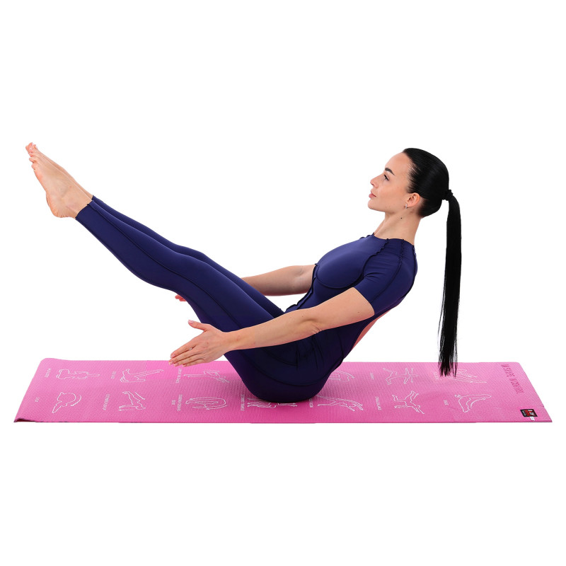 Килимок для фітнесу та спорту BODY SCULPTURE SXBB-8300G5PK-R 152x55x0,4см рожевий