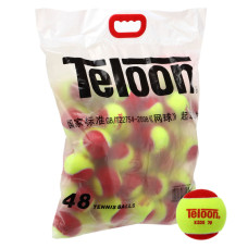 М'ячі для великого тенісу TELOON KIDS 70 Stage-3 48шт червоно-салатовий