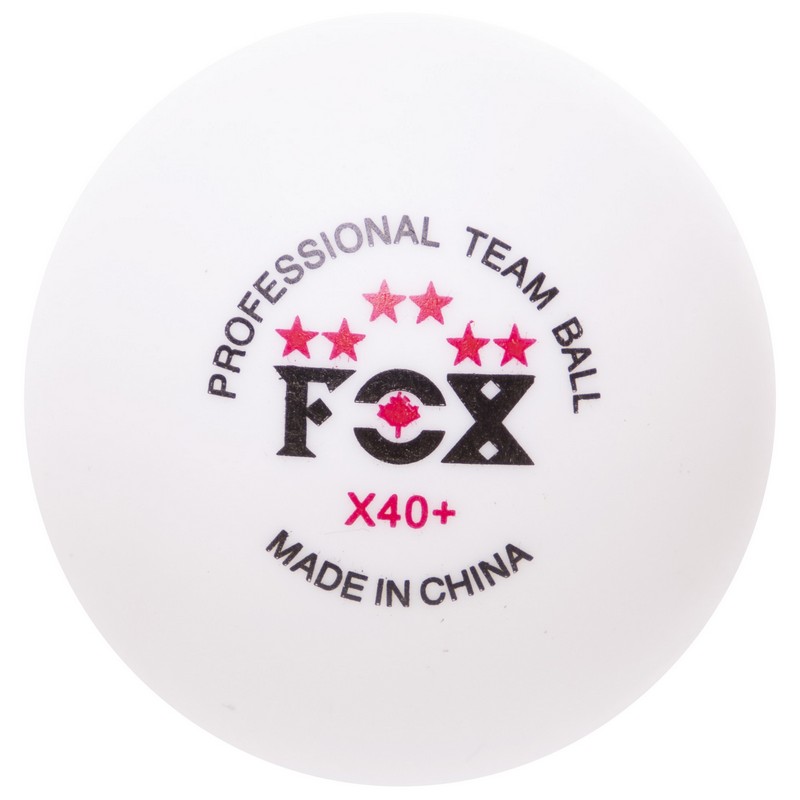 Набір м'ячів для настільного тенісу FOX 40+ 6star T006 6шт білий