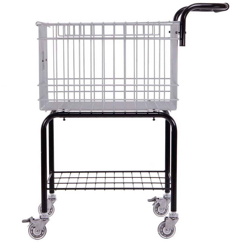 Кошик для тенісних м'ячів візок TENNIS BALL CART на 350 м'ячів TELOON T115-350 чорний-срібний