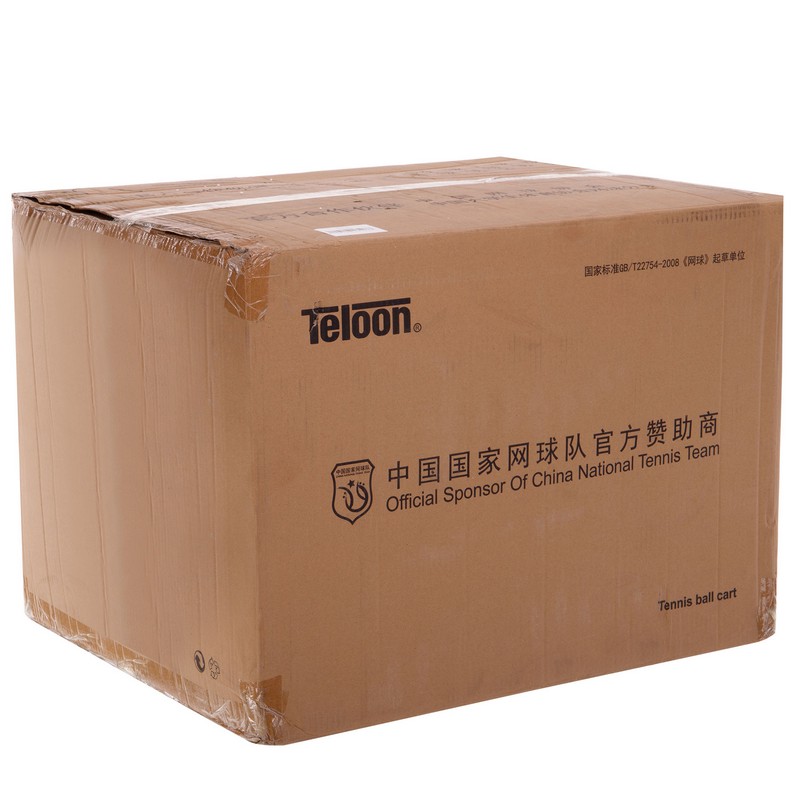 Кошик для тенісних м'ячів візок TENNIS BALL CART на 350 м'ячів TELOON T115-350 чорний-срібний