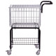 Кошик для тенісних м'ячів візок TENNIS BALL CART на 350 м'ячів TELOON T115-350 чорний-срібний