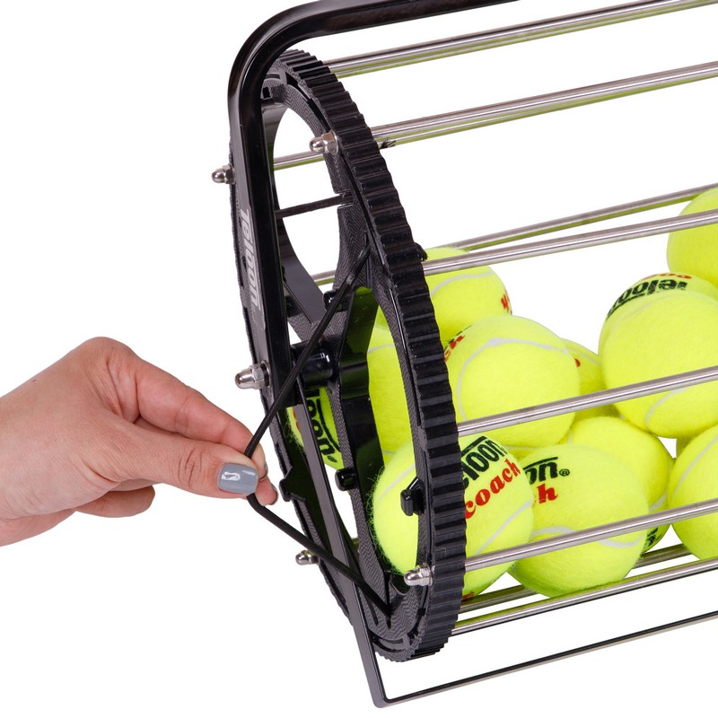 Машина-кошик для збору тенісних м'ячів TENNIS BALL CART на 60 м'ячів TELOON T115-60 чорний