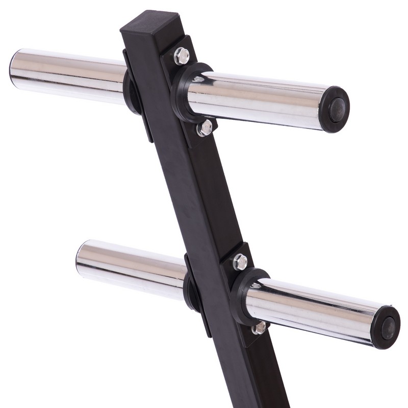 Стійка вертикальна для млинців дисків і грифів Zelart TA-0915 розмір-69x64x103см чорний