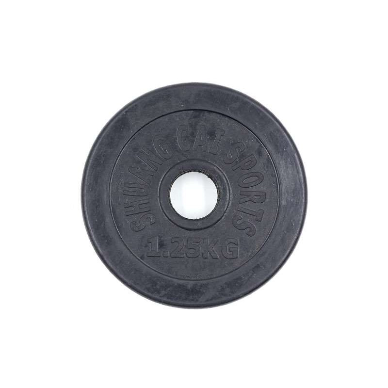 Млинці диски гумові SHUANG CAI SPORTS TA-1441-1_25S 30мм 1,25 кг чорний