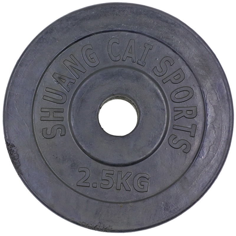 Млинці диски гумові SHUANG CAI SPORTS TA-1442-2_5S 30мм 2,5кг чорний