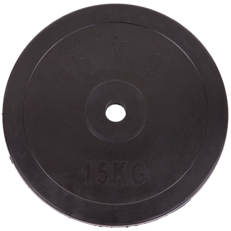 Млинці диски гумові SHUANG CAI SPORTS TA-1446-15S 30мм 15кг чорний