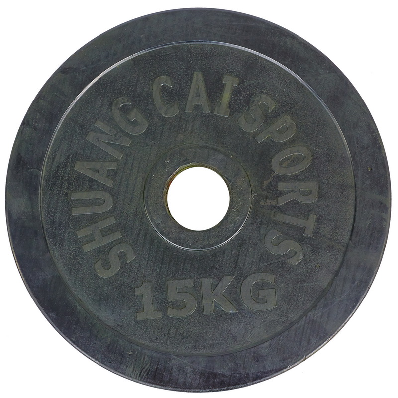 Млинці диски гумові SHUANG CAI SPORTS TA-1448-15B 52мм 15кг чорний