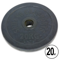 Млинці диски гумові SHUANG CAI SPORTS TA-1449-20B 52мм 20кг чорний