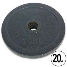 Млинці диски гумові SHUANG CAI SPORTS TA-1449-20B 52мм 20кг чорний