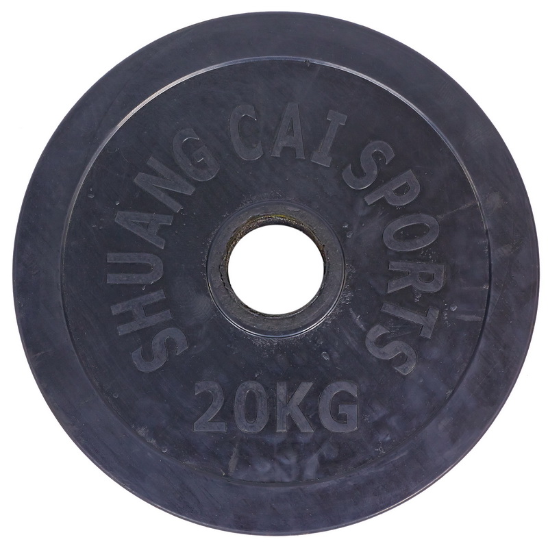 Млинці диски гумові SHUANG CAI SPORTS TA-1449-20B 52мм 20кг чорний