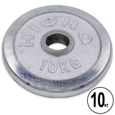 Бліни диски хромовані HIGHQ SPORT TA-1456-10B 52мм 10кг хром