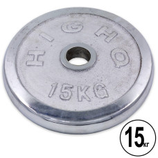Бліни диски хромовані HIGHQ SPORT TA-1457-15B 52мм 15кг хром