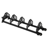 Стійка горизонтальна для бамперних млинців дисків пересувна Bumper Plate Rack Mdbuddy TA-1691 розмір-130x30x26см чорний
