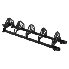 Стійка горизонтальна для бамперних млинців дисків пересувна Bumper Plate Rack Mdbuddy TA-1691 розмір-130x30x26см чорний