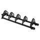Стійка горизонтальна для бамперних млинців дисків пересувна Bumper Plate Rack Mdbuddy TA-1691 розмір-130x30x26см чорний