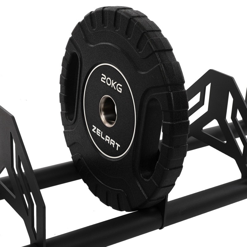 Стійка горизонтальна для бамперних млинців дисків пересувна Bumper Plate Rack Mdbuddy TA-1691 розмір-130x30x26см чорний