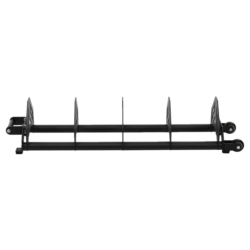 Стійка горизонтальна для бамперних млинців дисків пересувна Bumper Plate Rack Mdbuddy TA-1691 розмір-130x30x26см чорний