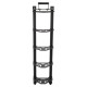 Стійка горизонтальна для бамперних млинців дисків пересувна Bumper Plate Rack Mdbuddy TA-1691 розмір-130x30x26см чорний
