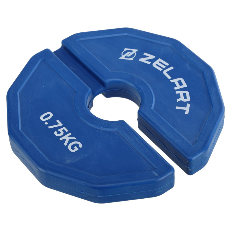 Блини диски змінні гумові Rubber Change Plates Zelart TA-1692-0_75 0,75 кг синій