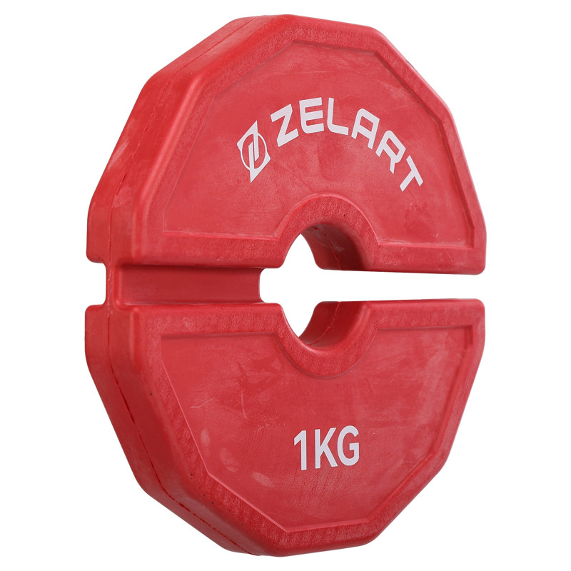 Блини диски змінні гумові Rubber Change Plates Zelart TA-1692-1 1кг червоний