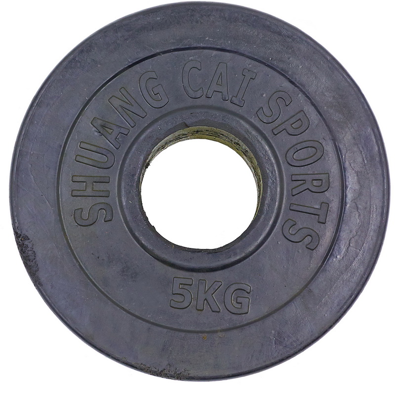 Млинці диски гумові SHUANG CAI SPORTS TA-1836-5B 52мм 5кг чорний