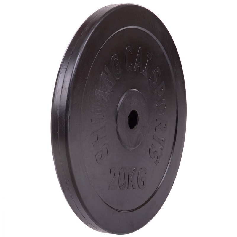 Млинці диски гумові SHUANG CAI SPORTS TA-2188-20S 30мм 20кг чорний