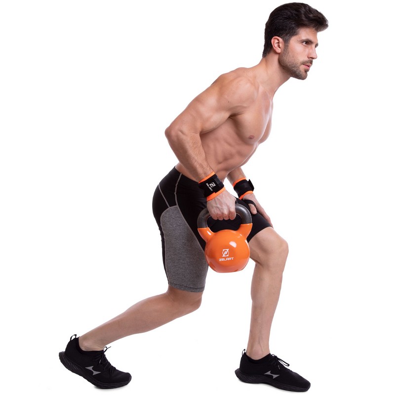 Бинти кистьові для жиму STRENGTH WRIST WRAPS Zelart TA-2256 2штуки чорний-помаранчевий