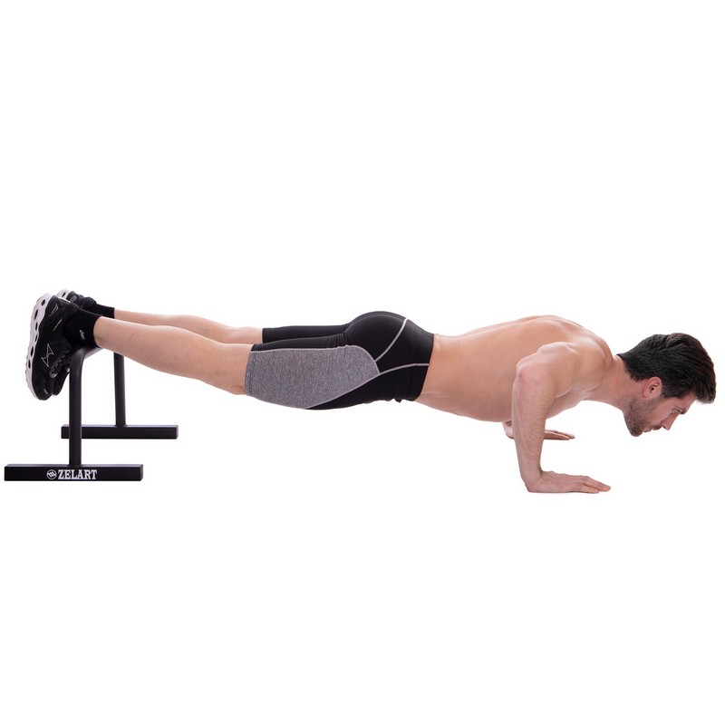 Бруси мобільні паралети упори для віджимань Zelart PUSH-UP BAR TA-2277 2шт 60х35х32см чорний